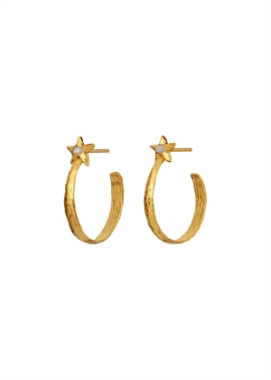 Winona grande earrings Forgyldt Maanesten